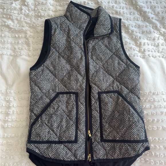 J. Crew Jackets & Blazers - J. Crew Black and Tan Herringbone Vest